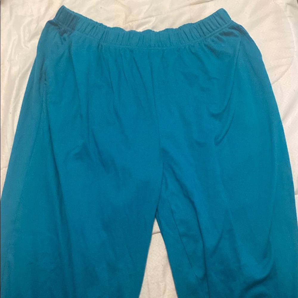 Woman Within Teal Relaxed Fit Pants